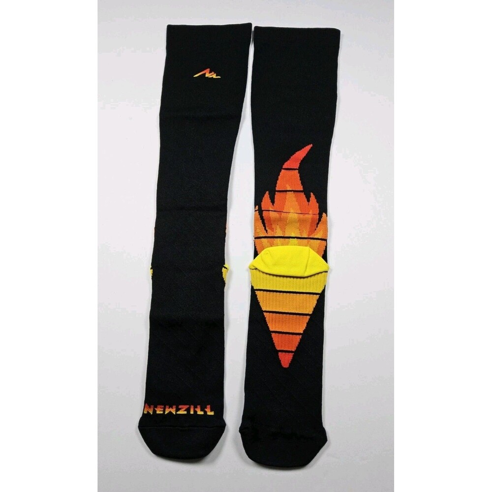 Newzill Compression Flames Fire Socks Size M